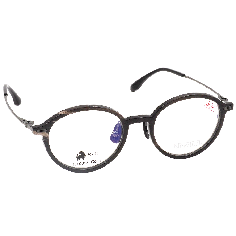 NEWTON︱工藝本質 圓框眼鏡︱紋褐光澤