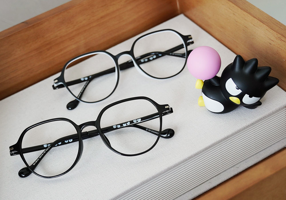 三麗鷗夢幻隊▪︎酷企鵝｜小情緒日記 多邊框眼鏡｜酷黑