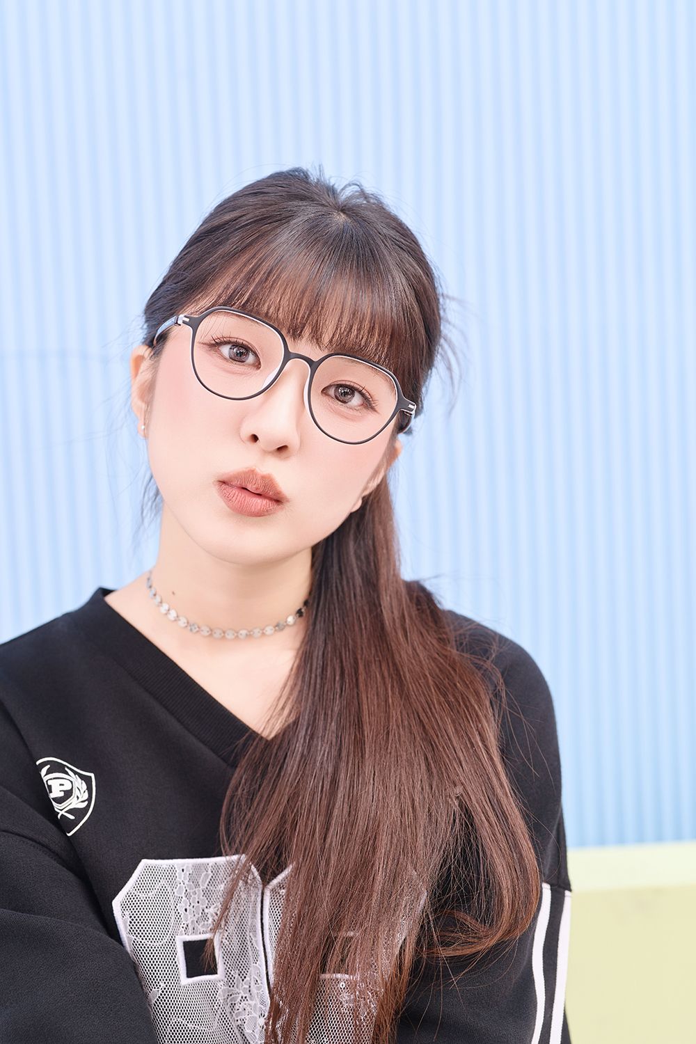 三麗鷗夢幻隊▪︎酷企鵝｜小情緒日記 多邊框眼鏡｜酷黑