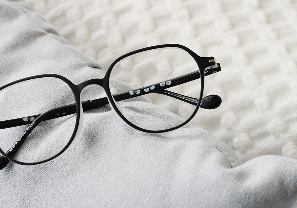 三麗鷗夢幻隊▪︎酷企鵝｜小情緒日記 多邊框眼鏡｜酷黑白