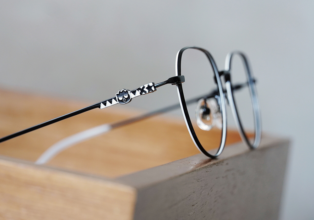 三麗鷗夢幻隊▪︎酷企鵝｜黑白輕日常 多邊框眼鏡｜黑X白