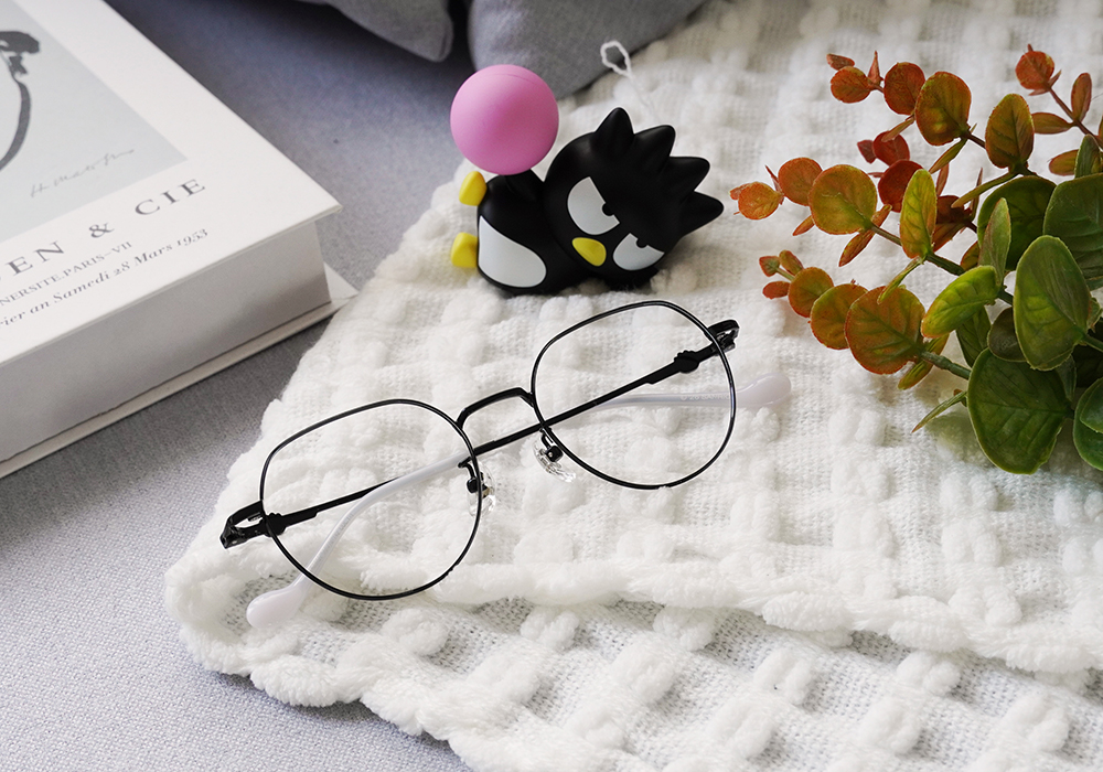 三麗鷗夢幻隊▪︎酷企鵝｜黑白輕日常 多邊框眼鏡｜黑X白