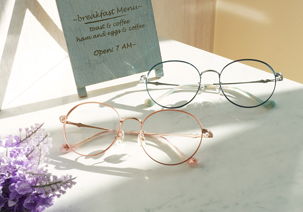 三麗鷗夢幻隊▪︎大耳狗｜肉桂捲小尾巴 圓框眼鏡｜奶霧粉金