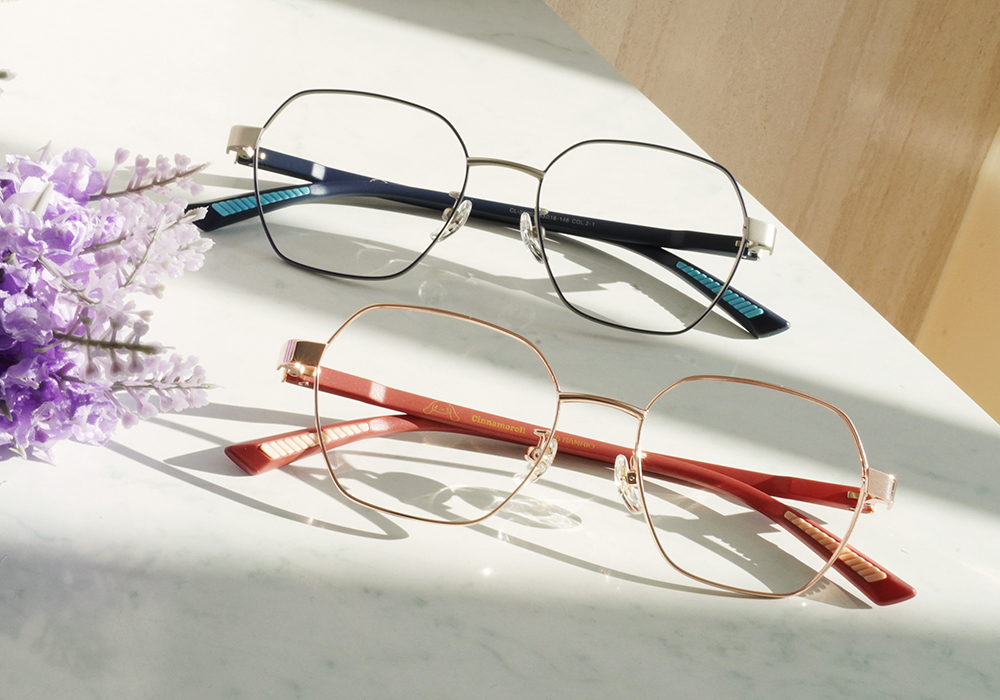 三麗鷗夢幻隊▪︎大耳狗｜軟綿奶霜 多邊框眼鏡｜玫瑰金