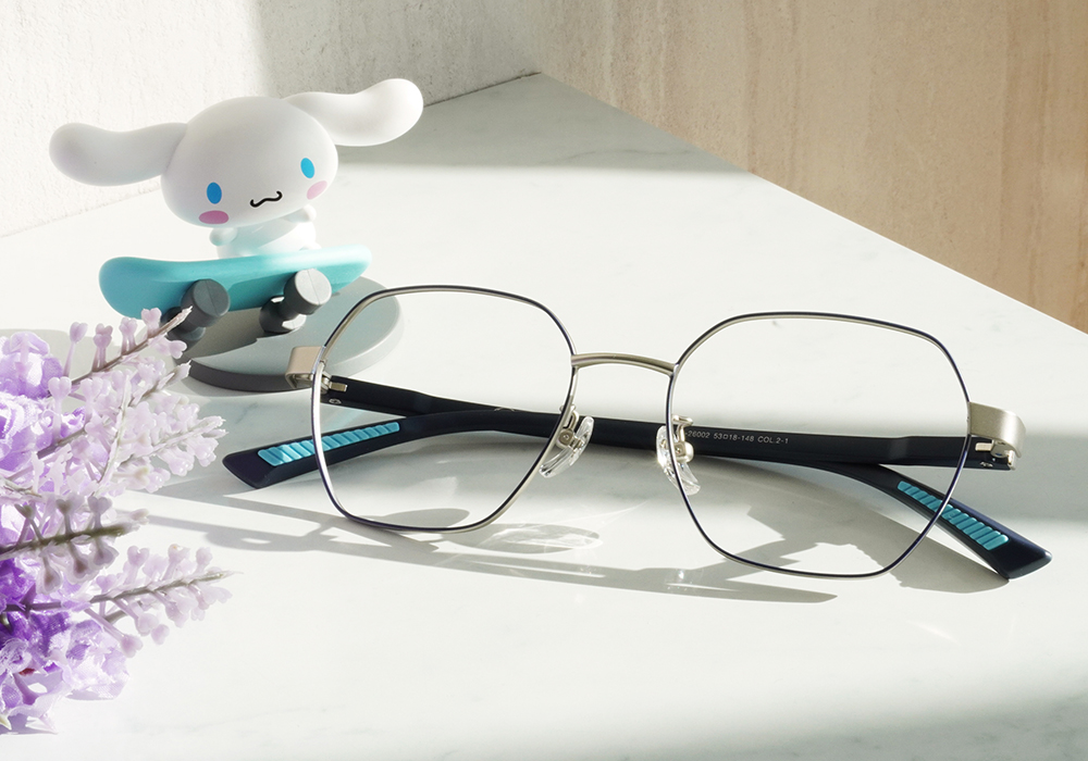 三麗鷗夢幻隊▪︎大耳狗｜軟綿奶霜 多邊框眼鏡｜雲霧藍