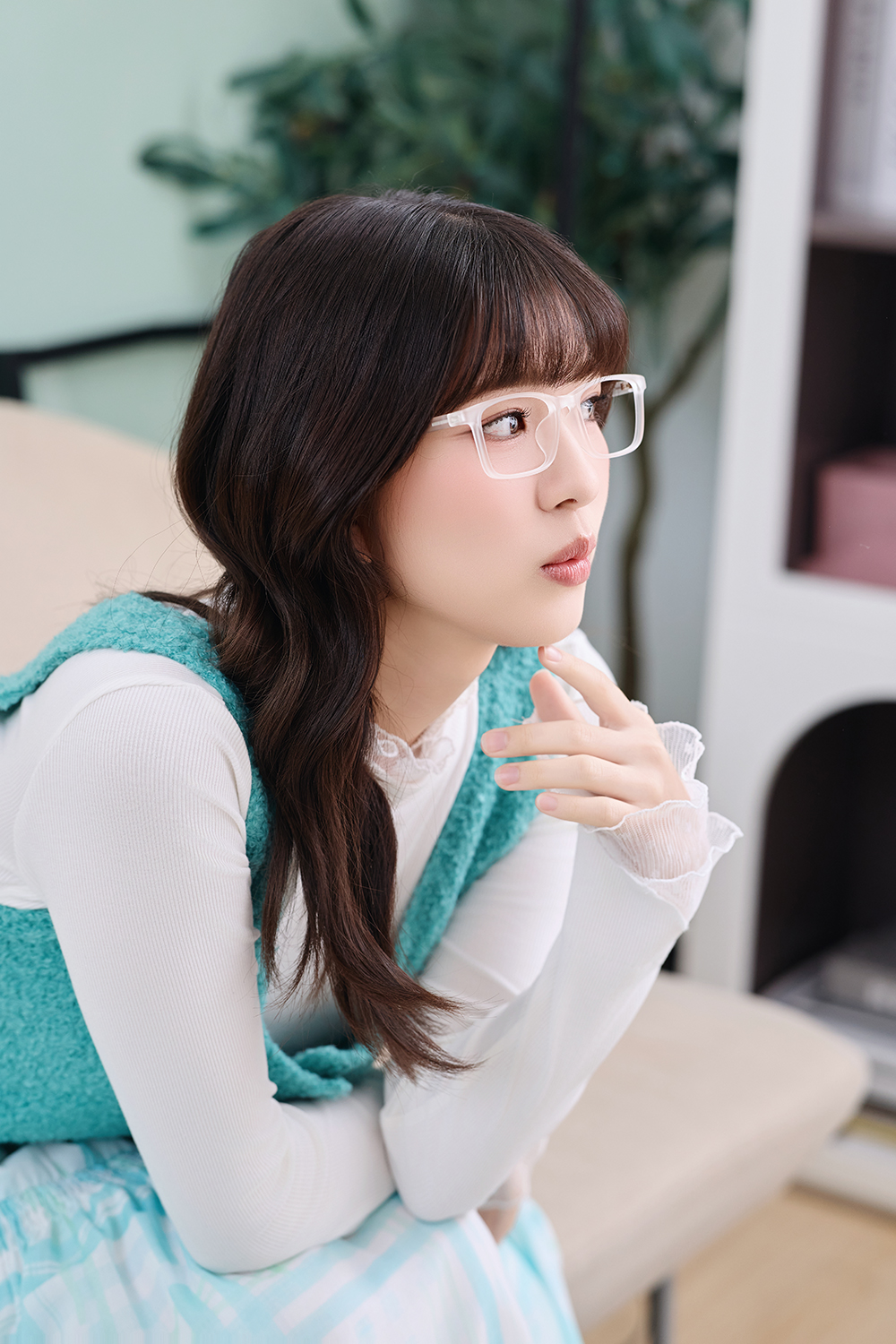 三麗鷗夢幻隊▪︎大耳狗｜雲朵滑行日誌 長方框眼鏡｜光透藍