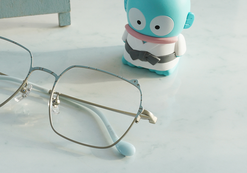 三麗鷗夢幻隊▪︎漢頓｜慢活魚兒 大方框眼鏡｜銀X微光藍