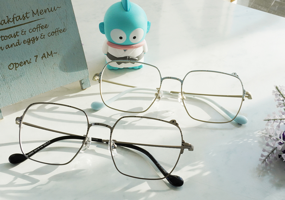 三麗鷗夢幻隊▪︎漢頓｜慢活魚兒 大方框眼鏡｜銀X微光藍