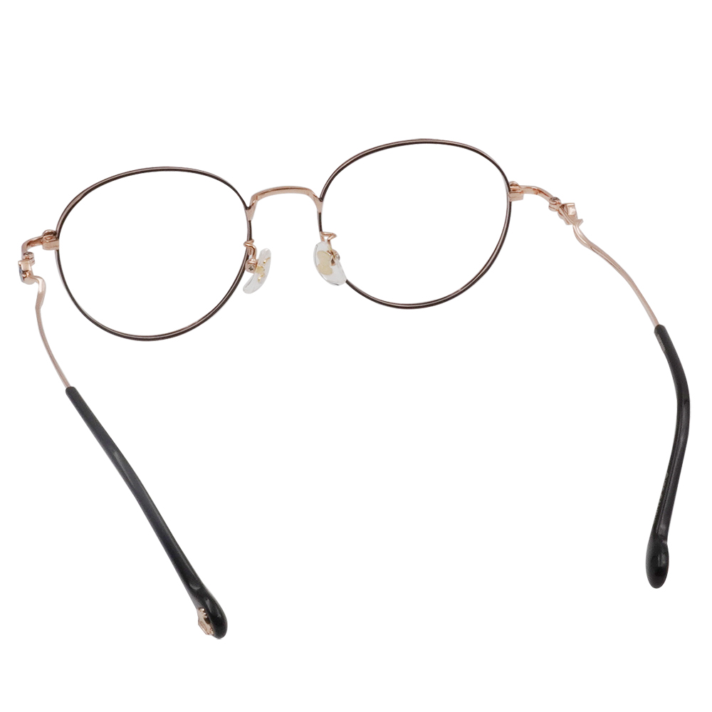 三麗鷗夢幻隊▪︎漢頓｜海風清透 圓框眼鏡｜玫瑰黑X金