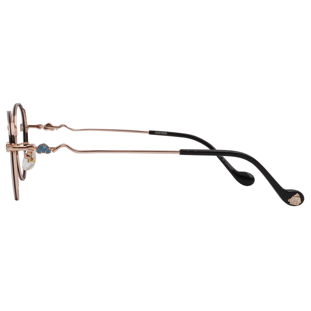 三麗鷗夢幻隊▪︎漢頓｜海風清透 圓框眼鏡｜玫瑰黑X金