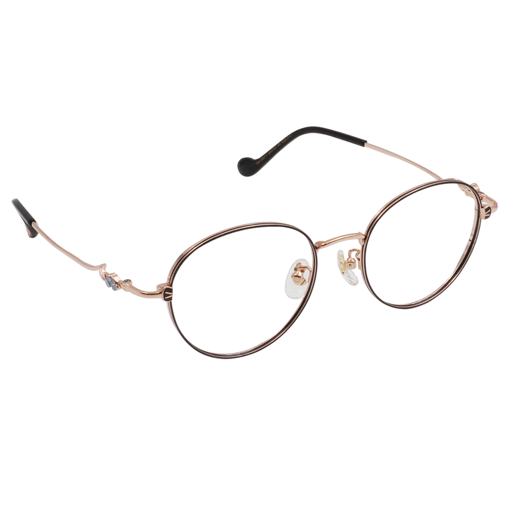 三麗鷗夢幻隊▪︎漢頓｜海風清透 圓框眼鏡｜玫瑰黑X金