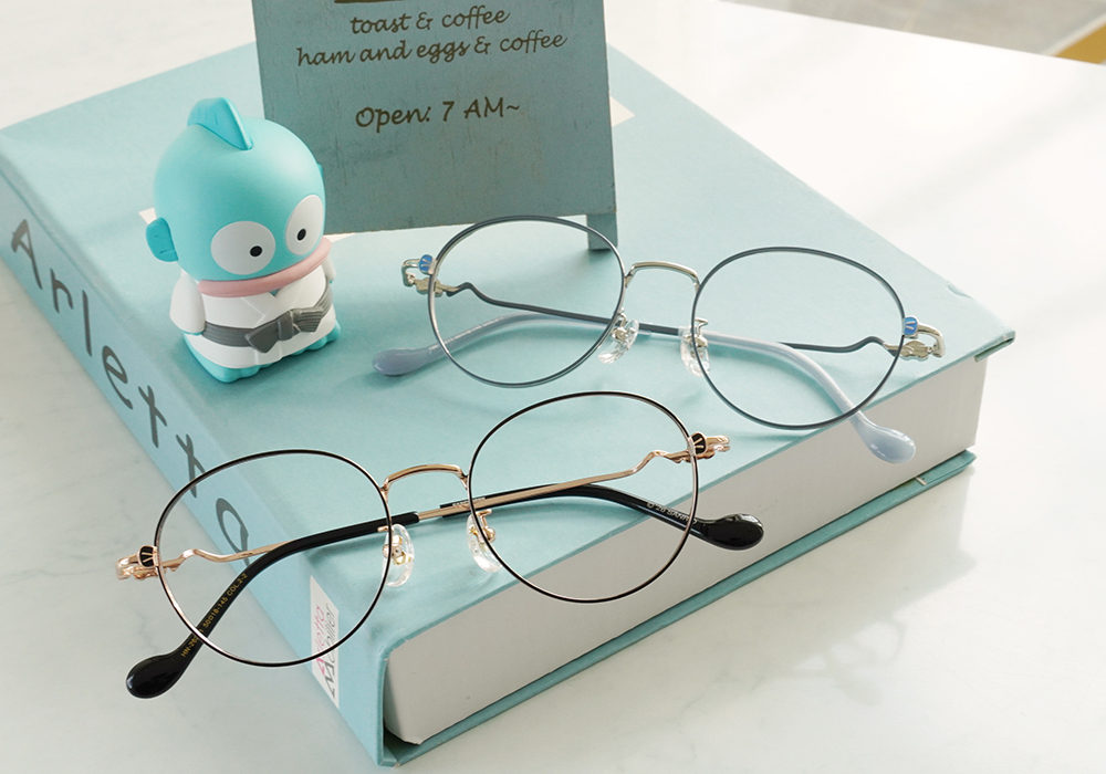 三麗鷗夢幻隊▪︎漢頓｜海風清透 圓框眼鏡｜海霧灰