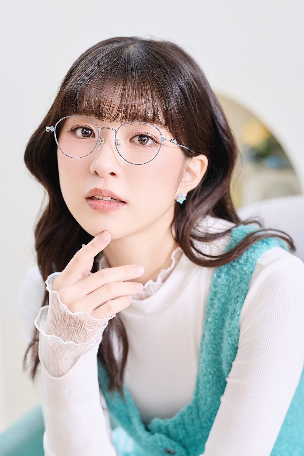 三麗鷗夢幻隊▪︎漢頓｜海風清透 圓框眼鏡｜海霧灰
