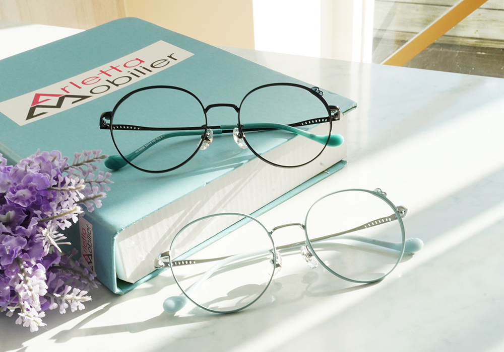 三麗鷗夢幻隊▪︎漢頓｜立體小魚鰭 圓框眼鏡｜海鹽藍