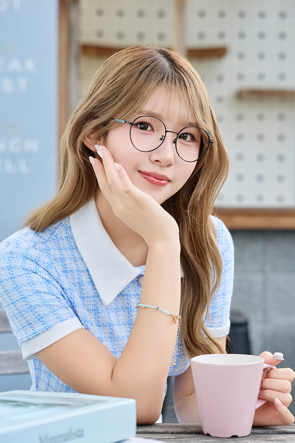 三麗鷗夢幻隊▪︎漢頓｜立體小魚鰭 圓框眼鏡｜海鹽藍