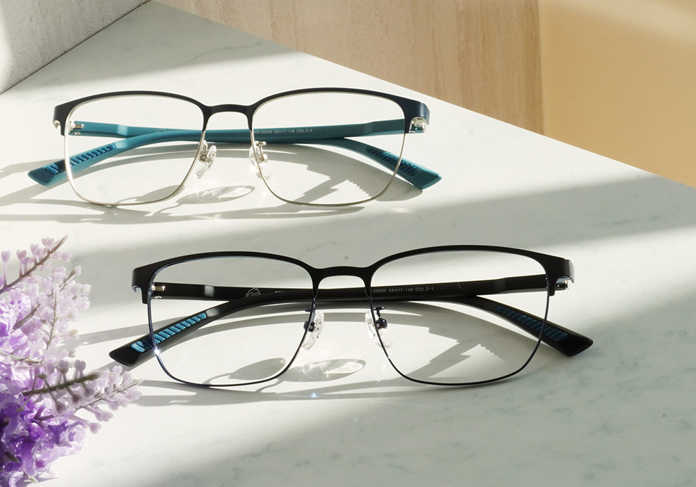 三麗鷗夢幻隊▪︎漢頓｜慢活步調 長方框眼鏡｜深海藍