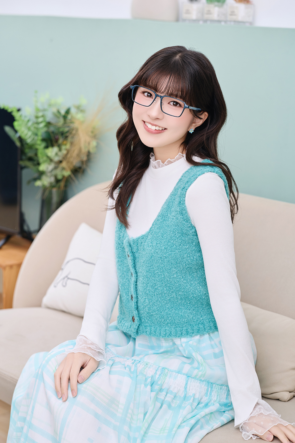 三麗鷗夢幻隊▪︎漢頓｜慵懶模式ON 長方框眼鏡｜迷霧藍