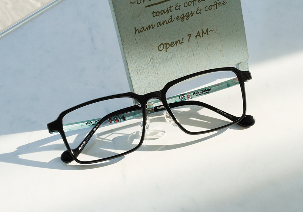 三麗鷗夢幻隊▪︎漢頓｜慵懶模式ON 長方框眼鏡｜慵懶黑