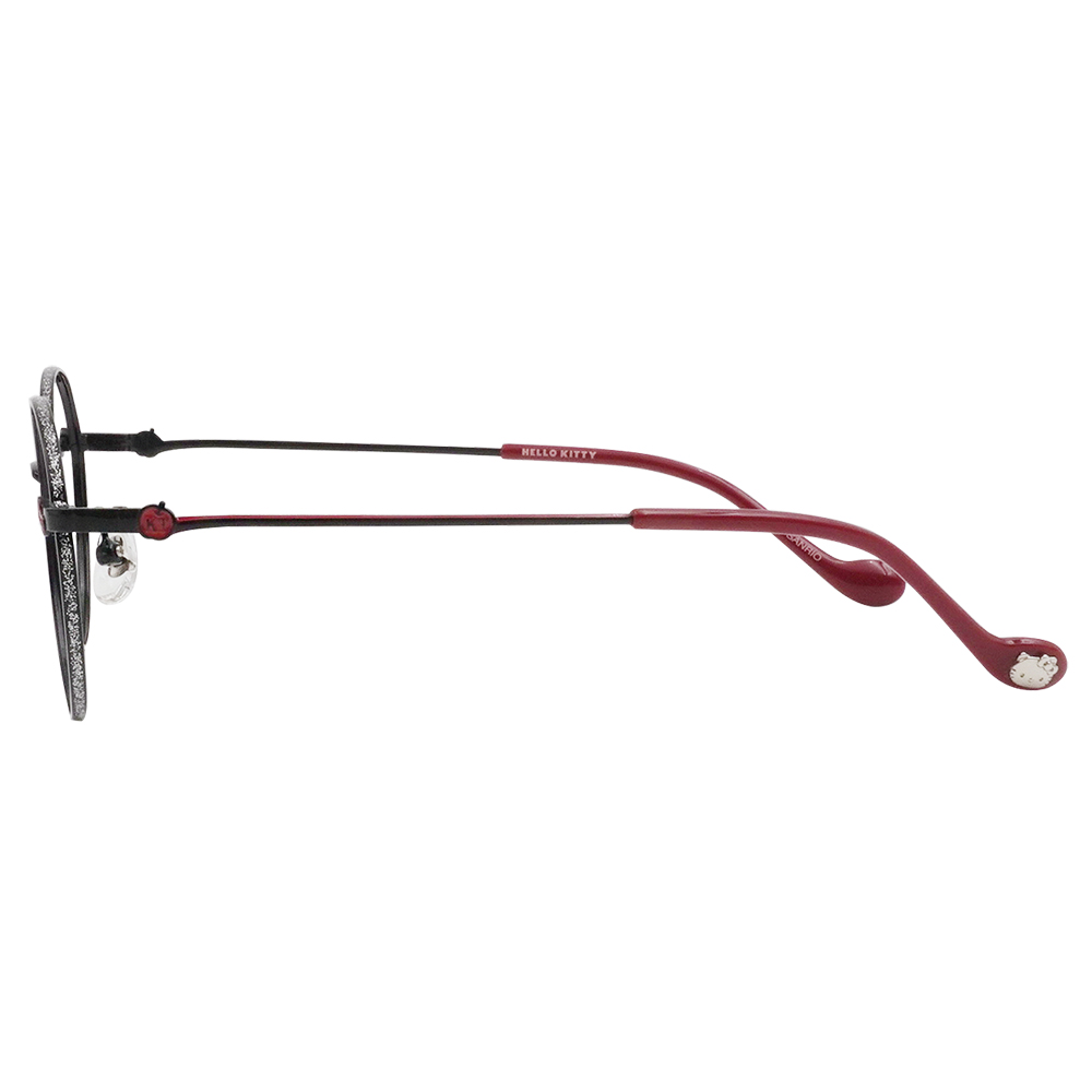 三麗鷗夢幻隊▪︎HELLO KITTY｜蝴蝶結粉光 圓框眼鏡｜黑搭紅