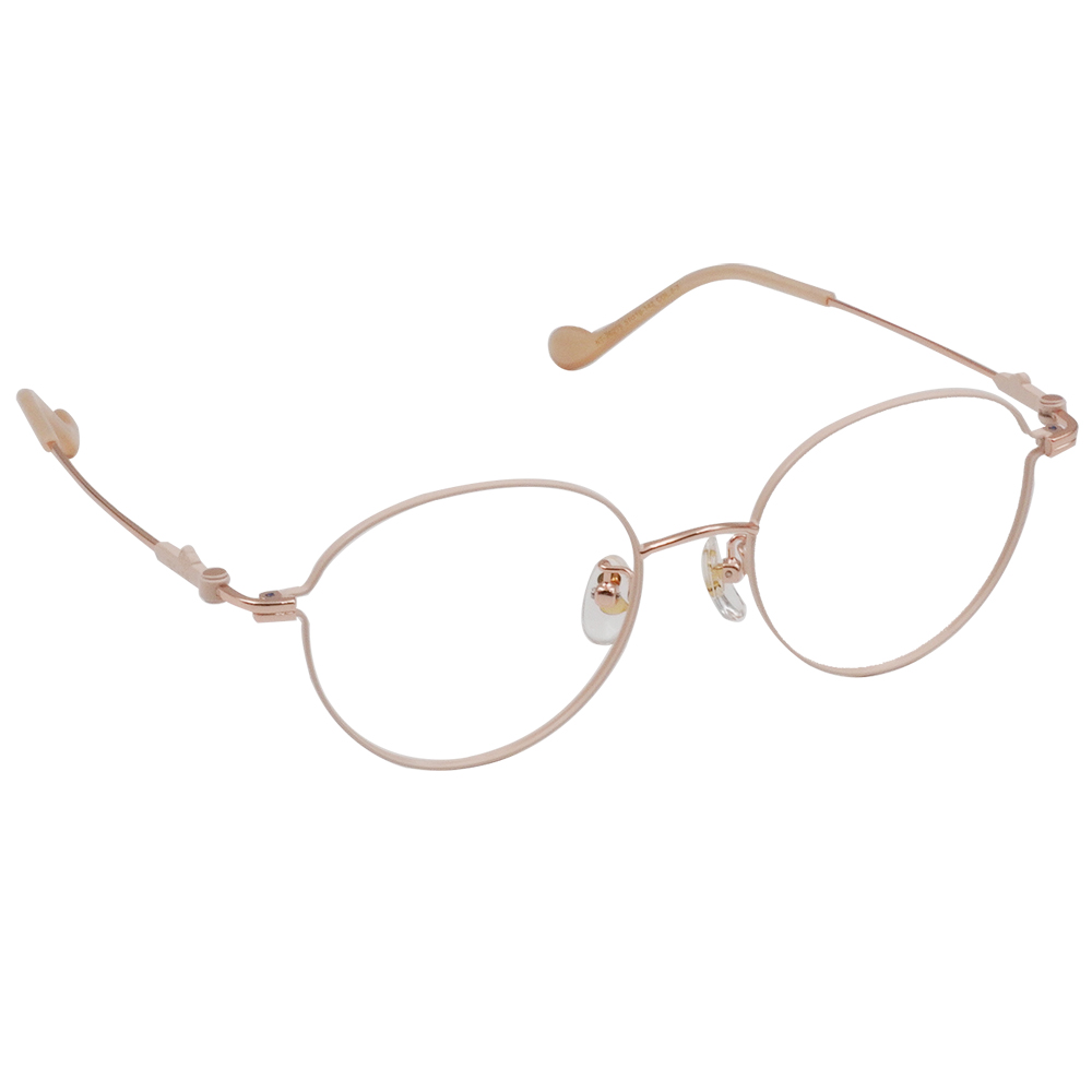 三麗鷗夢幻隊▪︎HELLO KITTY｜柔光綻放 圓框眼鏡｜粉釉橘