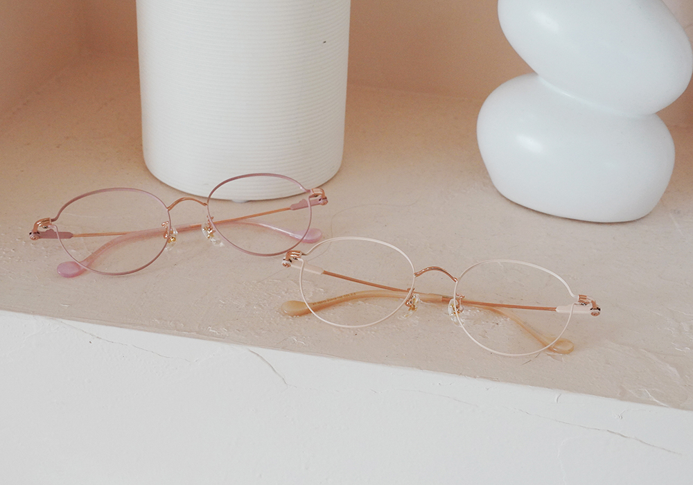 三麗鷗夢幻隊▪︎HELLO KITTY｜柔光綻放 圓框眼鏡｜清甜粉