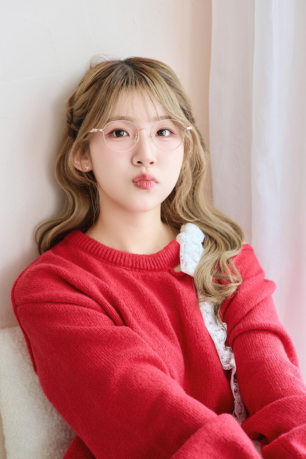 三麗鷗夢幻隊▪︎HELLO KITTY｜柔光綻放 圓框眼鏡｜清甜粉