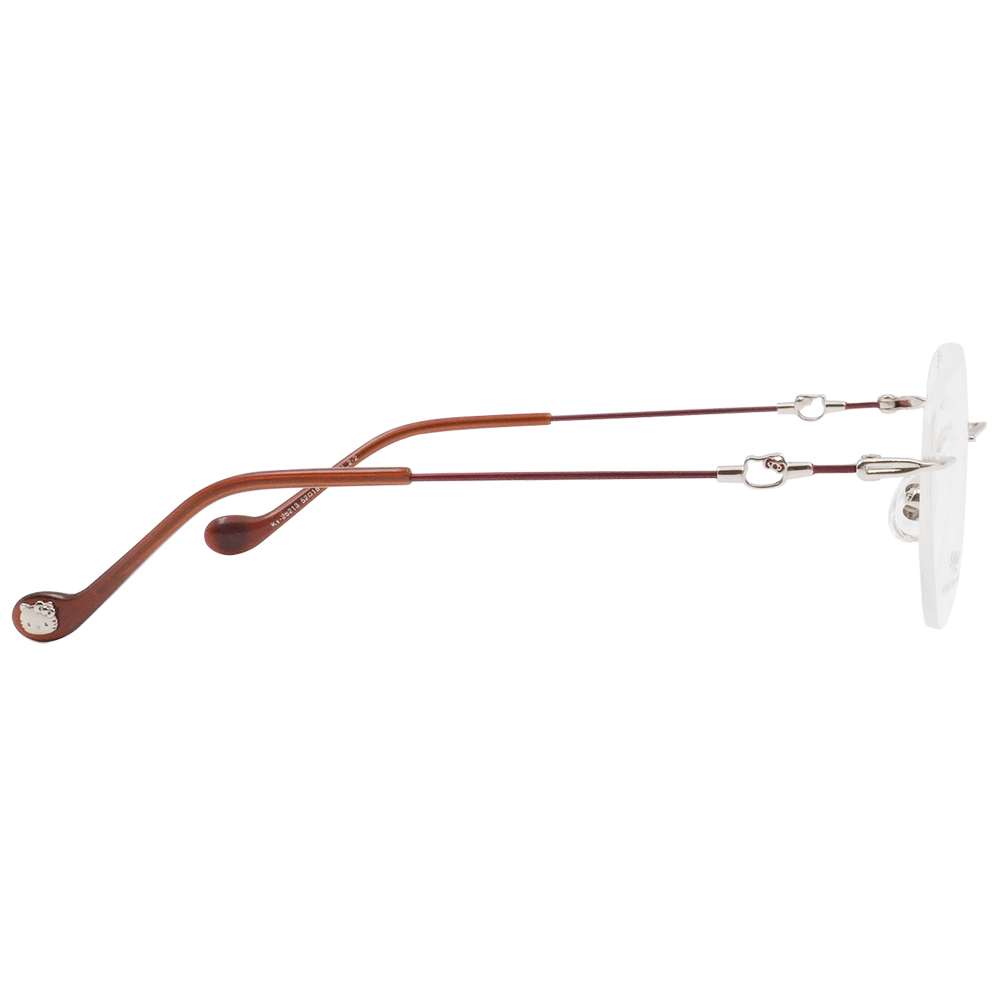 三麗鷗夢幻隊▪︎HELLO KITTY｜絲柔粉韻 多邊框無邊眼鏡｜酒紅