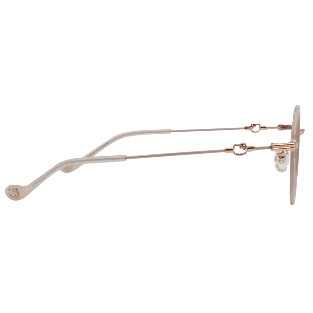 三麗鷗夢幻隊▪︎HELLO KITTY｜心動簍空樣 圓框眼鏡｜奶杏粉