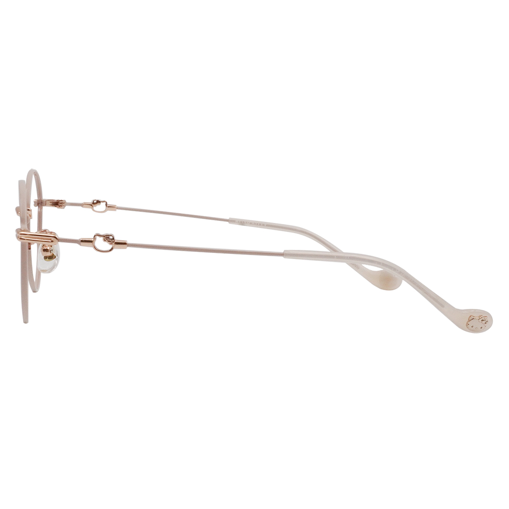 三麗鷗夢幻隊▪︎HELLO KITTY｜心動簍空樣 圓框眼鏡｜奶杏粉