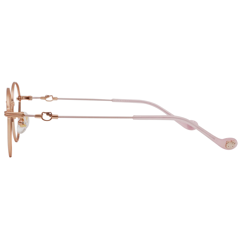 三麗鷗夢幻隊▪︎HELLO KITTY｜心動簍空樣 圓框眼鏡｜迷霧粉