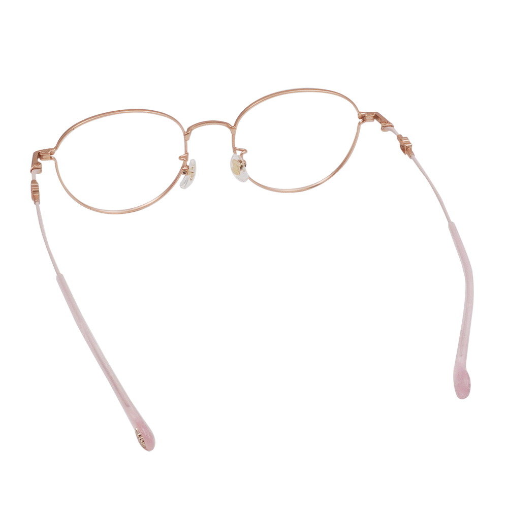 三麗鷗夢幻隊▪︎HELLO KITTY｜心動簍空樣 圓框眼鏡｜迷霧粉