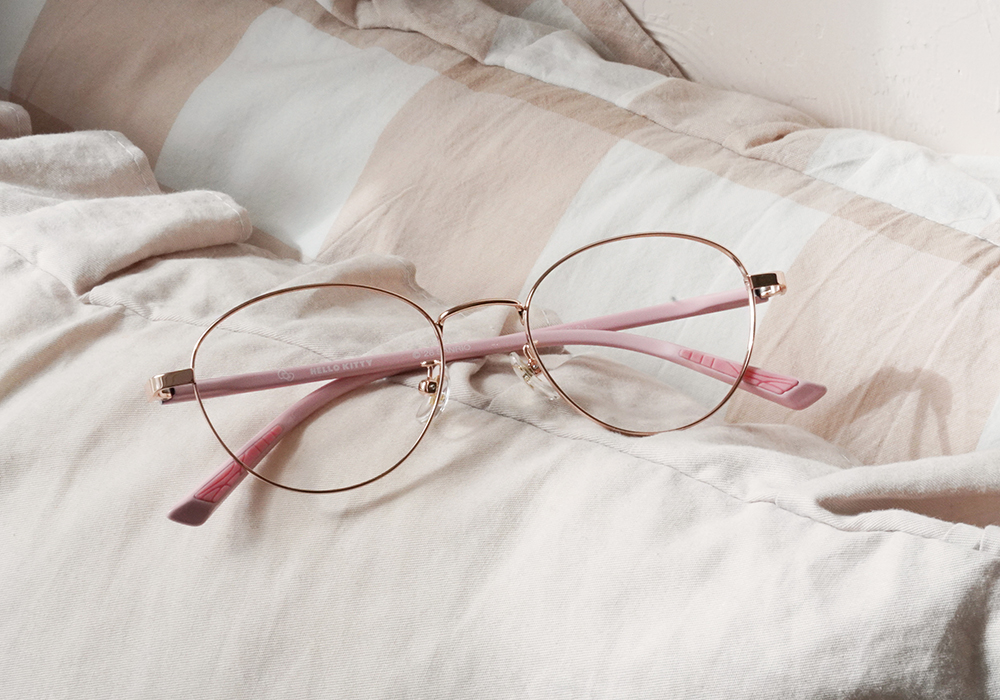 三麗鷗夢幻隊▪︎HELLO KITTY｜甜美登場 圓框眼鏡｜柔美粉