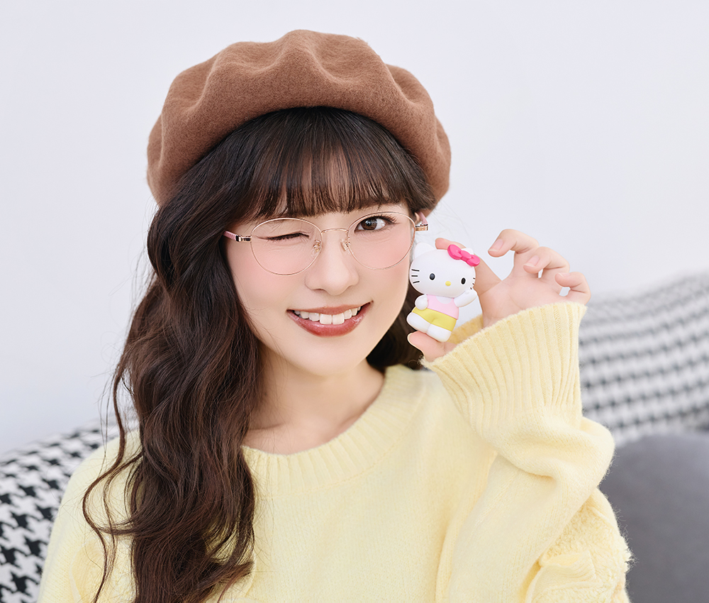 三麗鷗夢幻隊▪︎HELLO KITTY｜甜美登場 圓框眼鏡｜柔美粉