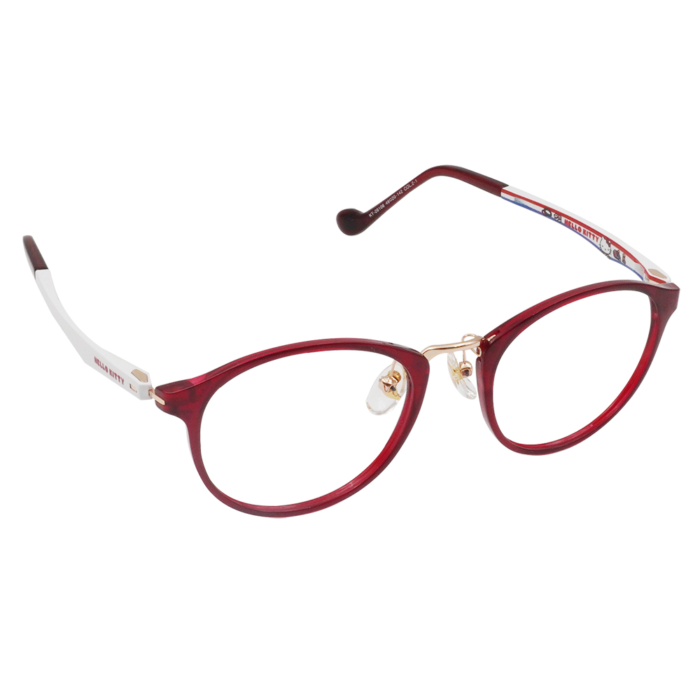 三麗鷗夢幻隊▪︎HELLO KITTY｜甜心網球時刻 圓框眼鏡｜微甜紅