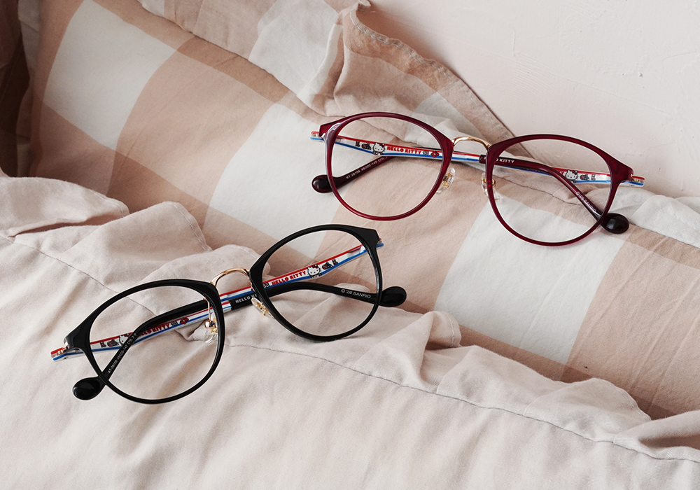 三麗鷗夢幻隊▪︎HELLO KITTY｜甜心網球時刻 圓框眼鏡｜微甜紅