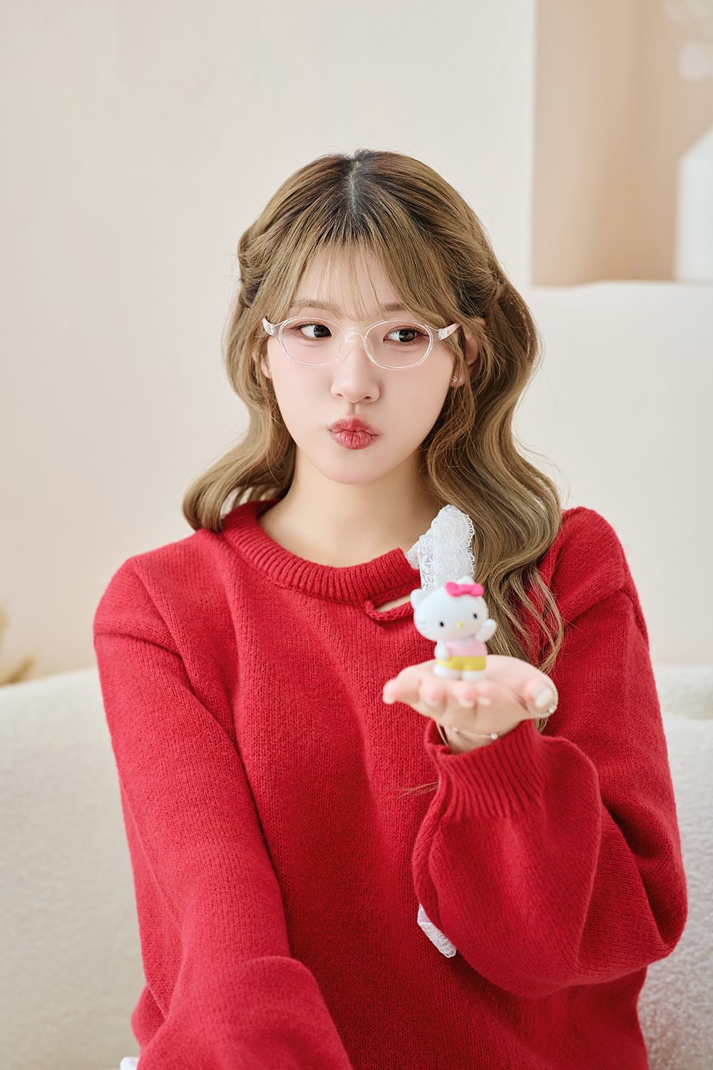 三麗鷗夢幻隊▪︎HELLO KITTY｜簡單樂趣 橢圓框眼鏡｜小清透