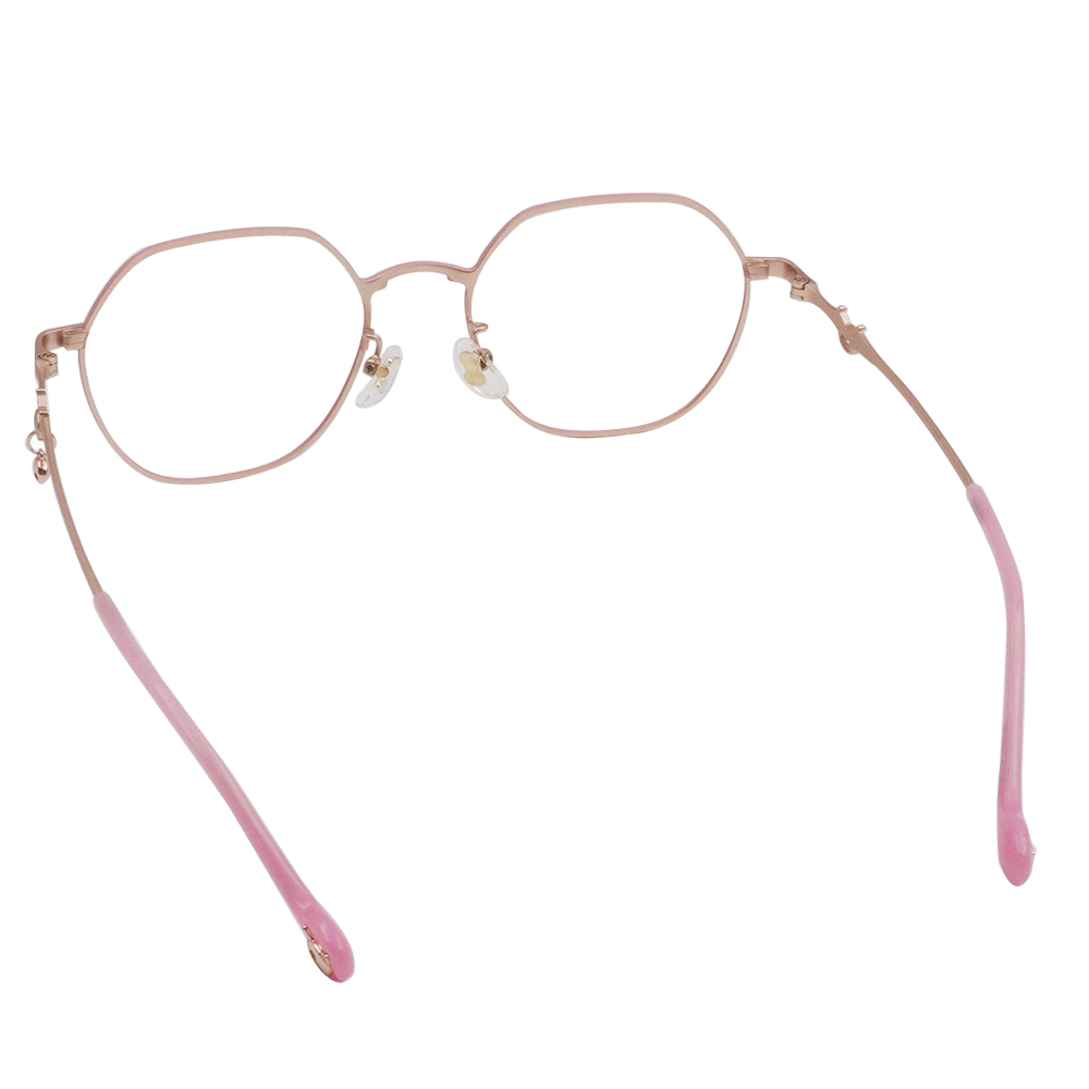 三麗鷗夢幻隊▪︎酷洛米｜黑甜系骷顱吊墜 梨圓框眼鏡｜嫩莓粉