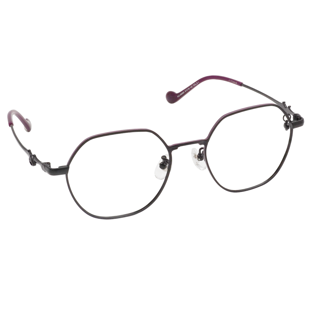 三麗鷗夢幻隊▪︎酷洛米｜黑甜系骷顱吊墜 梨圓框眼鏡｜俏皮黑X紫