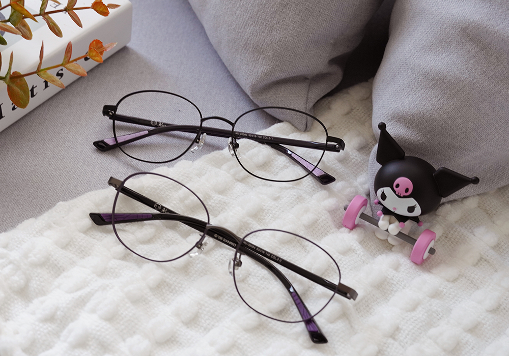 三麗鷗夢幻隊▪︎酷洛米｜搗蛋小甜心 圓框眼鏡｜淘氣紫