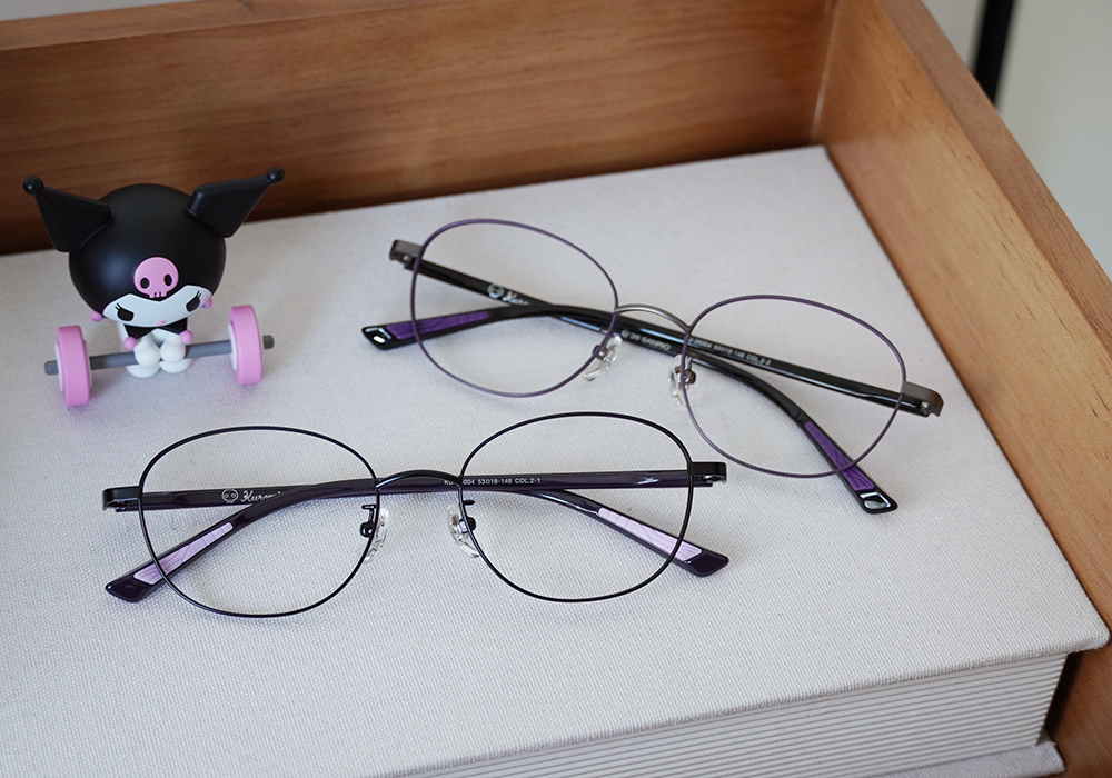 三麗鷗夢幻隊▪︎酷洛米｜搗蛋小甜心 圓框眼鏡｜淘氣紫