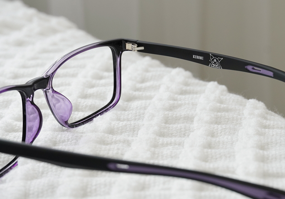 三麗鷗夢幻隊▪︎酷洛米｜舉重少女 長方框眼鏡｜霧黑紫