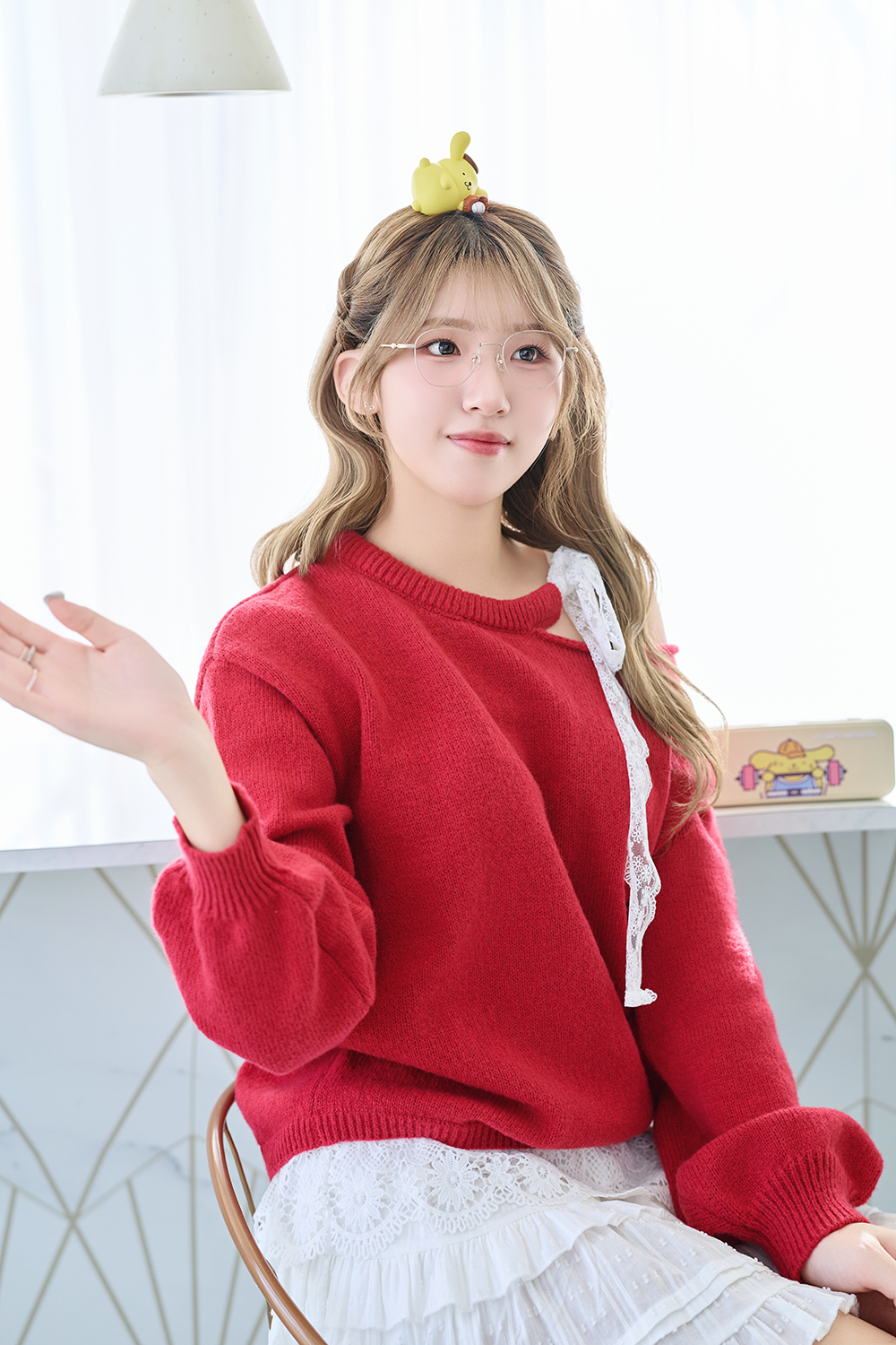 三麗鷗夢幻隊▪︎布丁狗｜暖光步伐 多邊框眼鏡｜奶茶灰