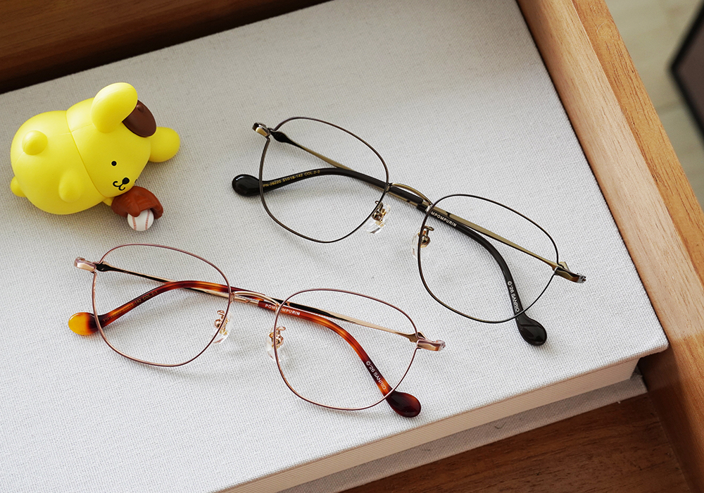 三麗鷗夢幻隊▪︎布丁狗｜蜜糖布丁 圓框眼鏡｜經典咖