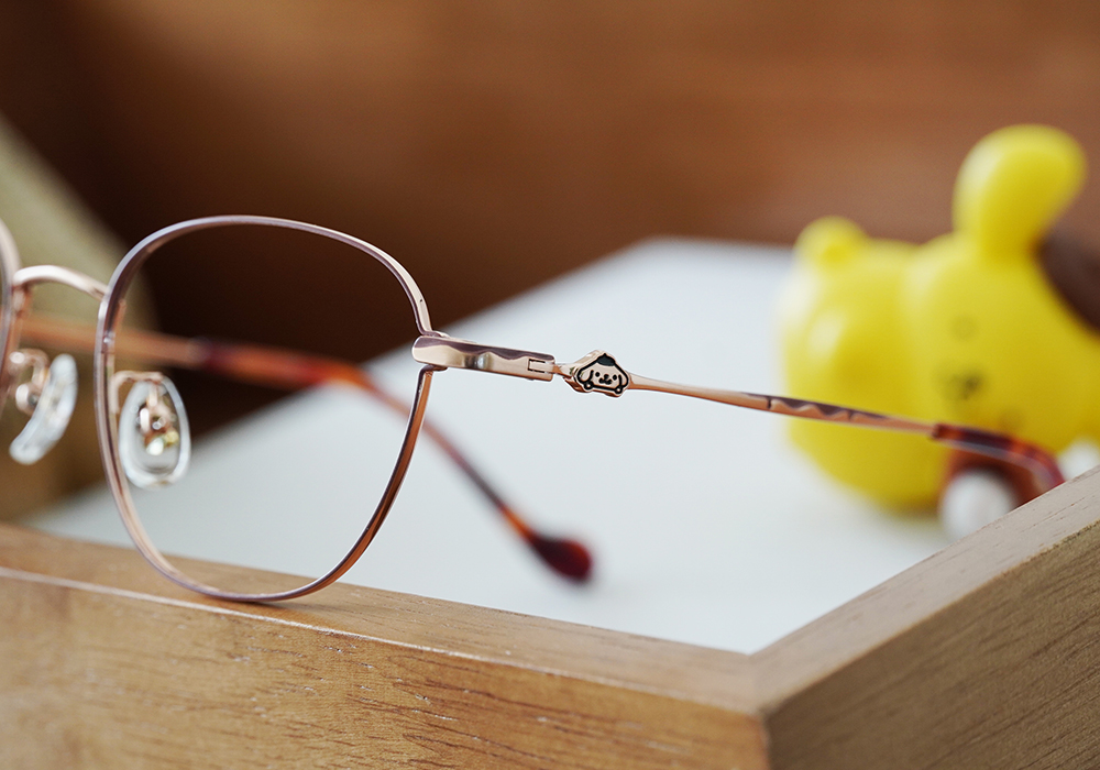 三麗鷗夢幻隊▪︎布丁狗｜蜜糖布丁 圓框眼鏡｜琥珀奶金