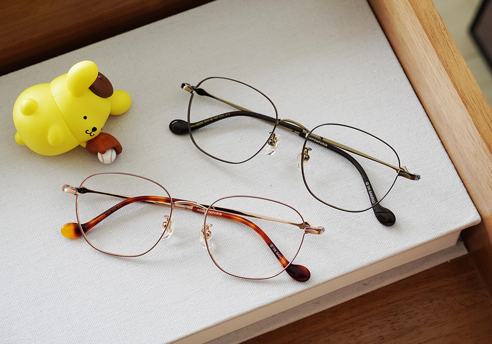 三麗鷗夢幻隊▪︎布丁狗｜蜜糖布丁 圓框眼鏡｜琥珀奶金
