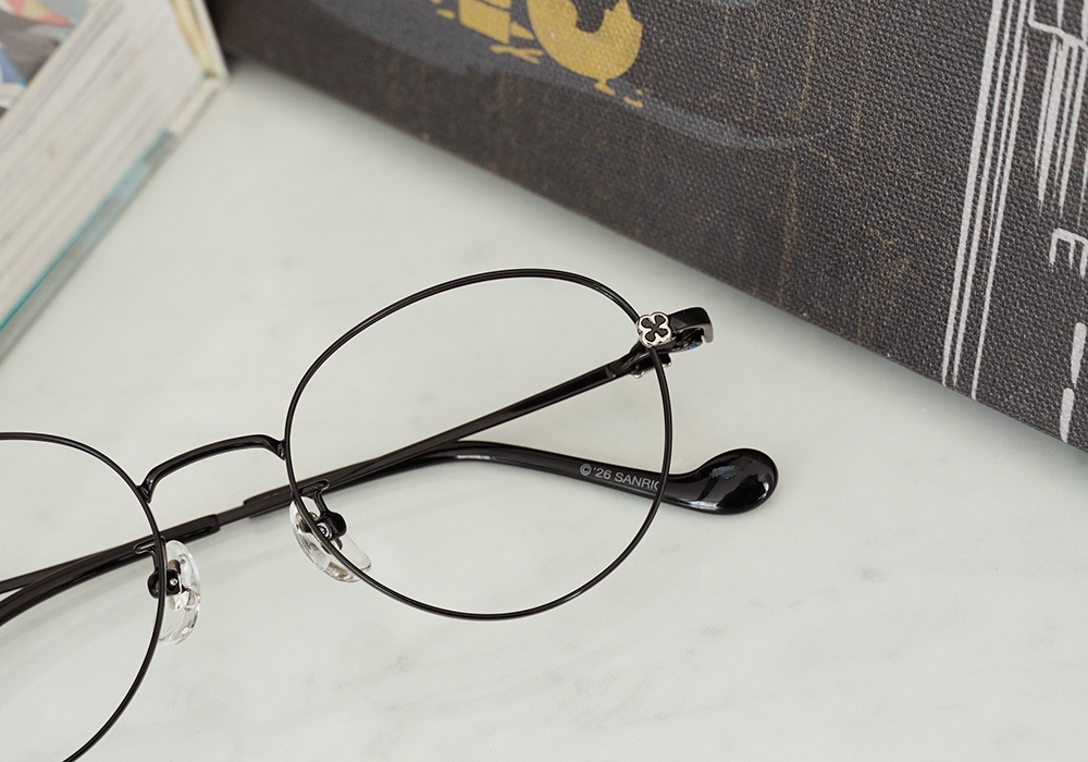 三麗鷗夢幻隊▪︎布丁狗｜午茶微甜 圓框眼鏡｜新月黑