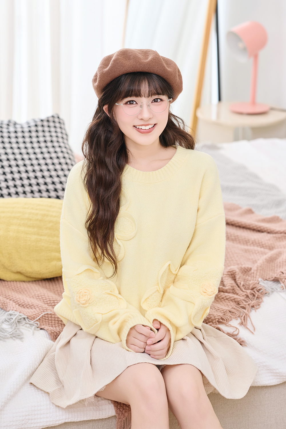 三麗鷗夢幻隊▪︎布丁狗｜午茶微甜 圓框眼鏡｜舒心綠