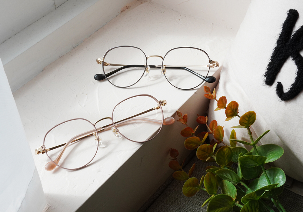 三麗鷗夢幻隊▪︎布丁狗｜甜暖小記事 圓框眼鏡｜糖霜粉金