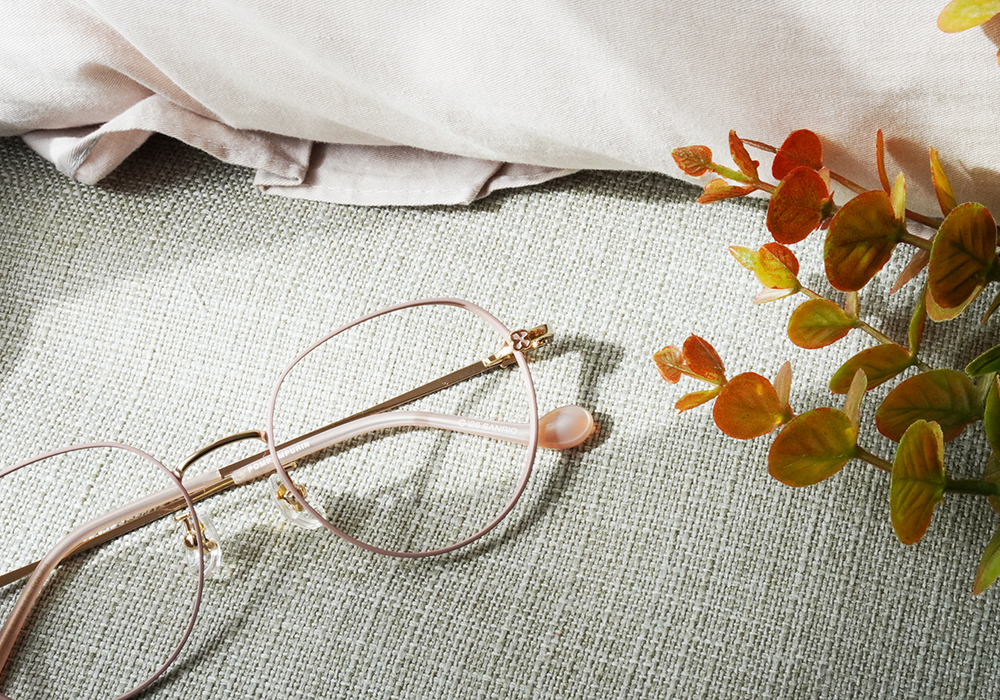 三麗鷗夢幻隊▪︎布丁狗｜甜暖小記事 圓框眼鏡｜糖霜粉金