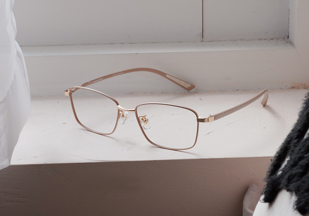 三麗鷗夢幻隊▪︎布丁狗｜奶黃布蕾 長方框眼鏡｜奶茶金